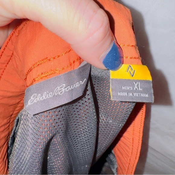 Men's Eddie Bauer Orange Mesh Liner Nylon Swim Trunks size XL - Picture 3 of 5